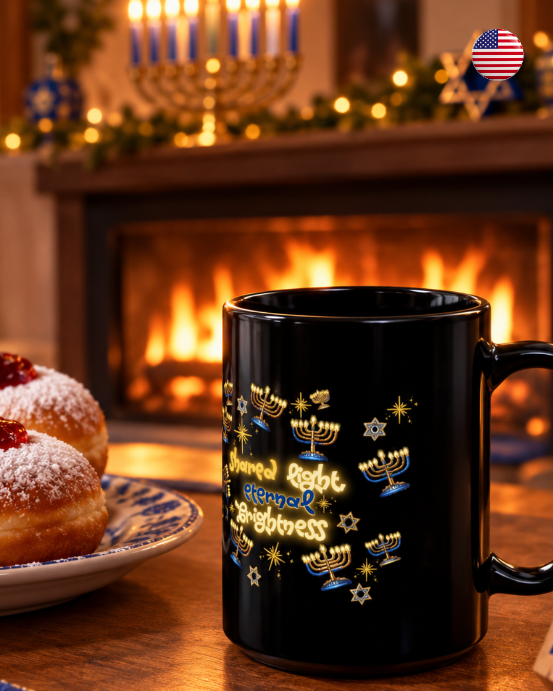15oz Ceramic Mug | Hanukkah “Shared Light”