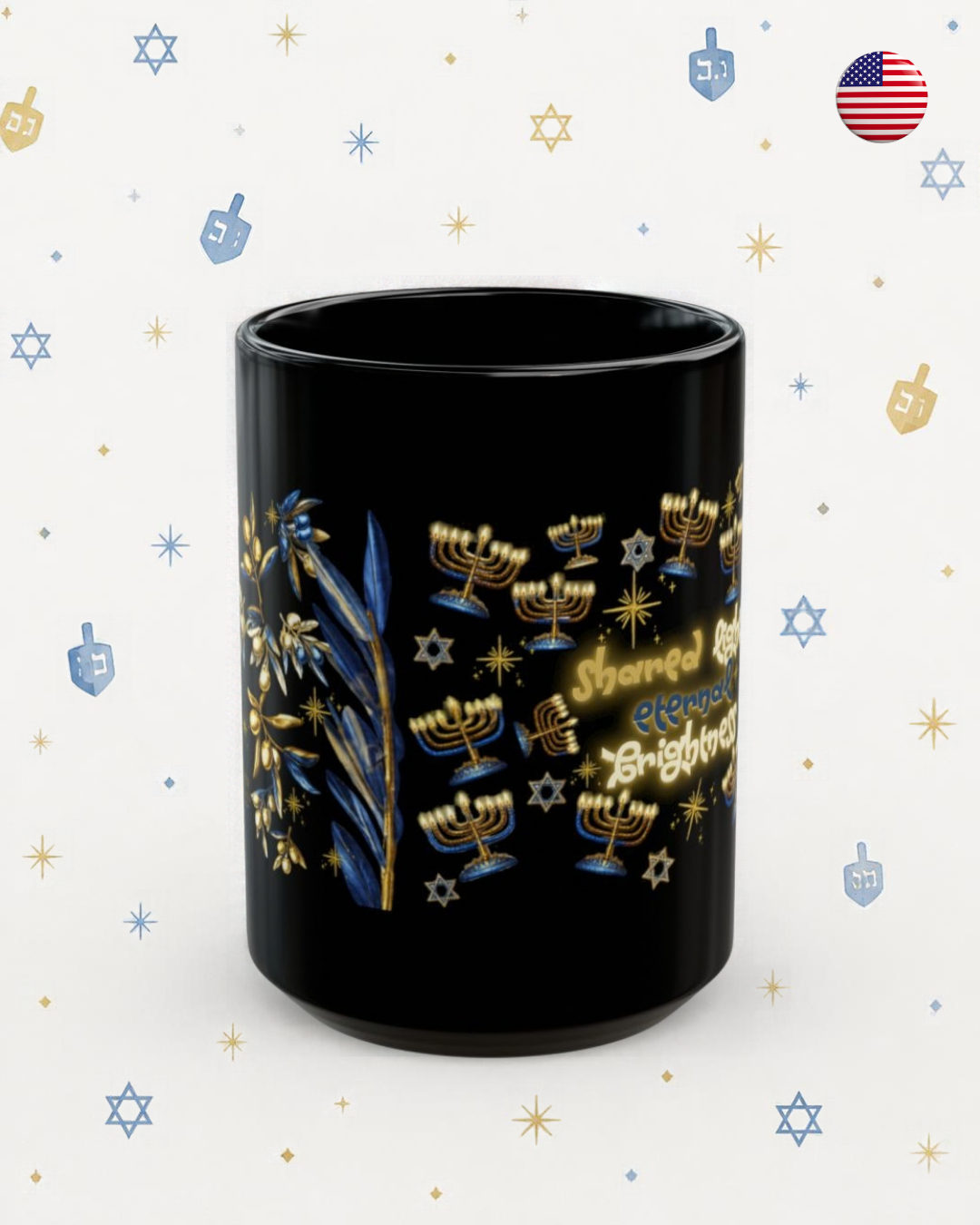 15oz Ceramic Mug | Hanukkah “Shared Light”