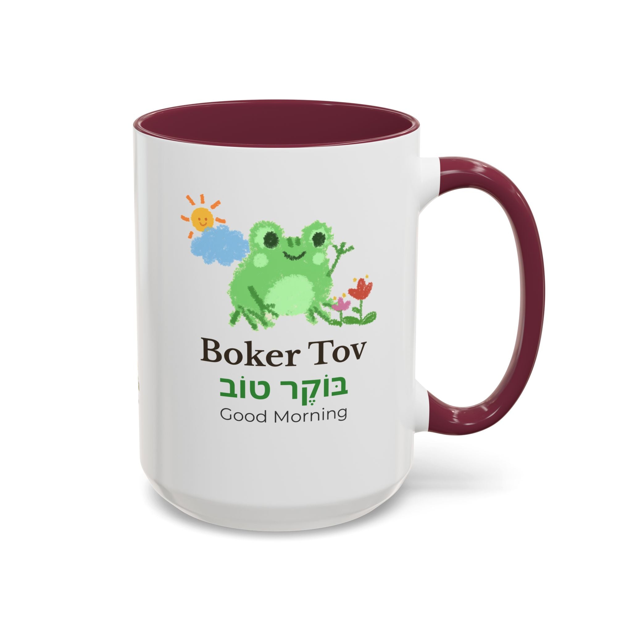 Taza Ranita "Boker Tov" 15oz