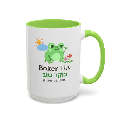 Taza Ranita "Boker Tov" 15oz