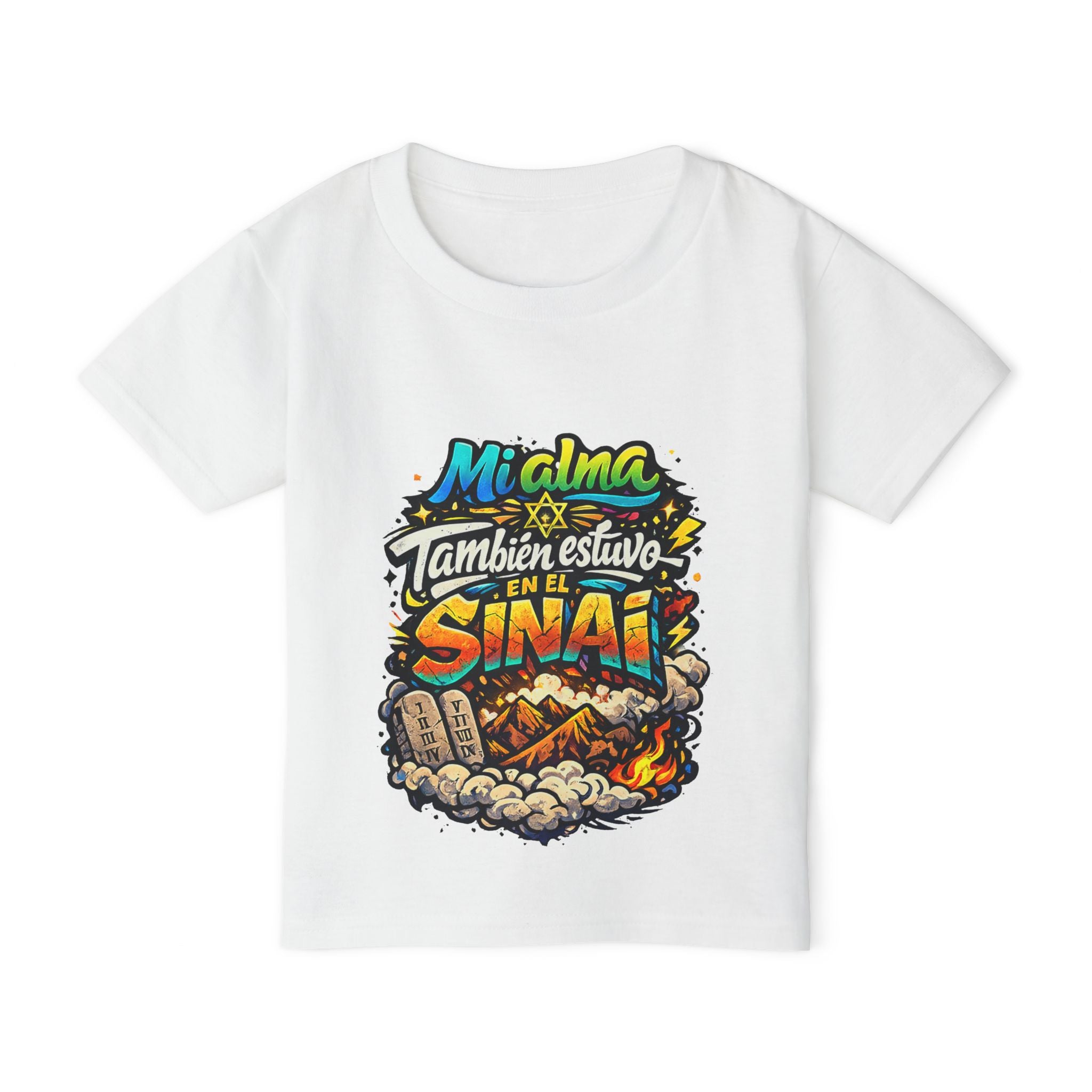 Toddler T-Shirt — "Mi Alma También Estuvo en el Sinaí" Colorful Hebrew-Inspired Kids Tee