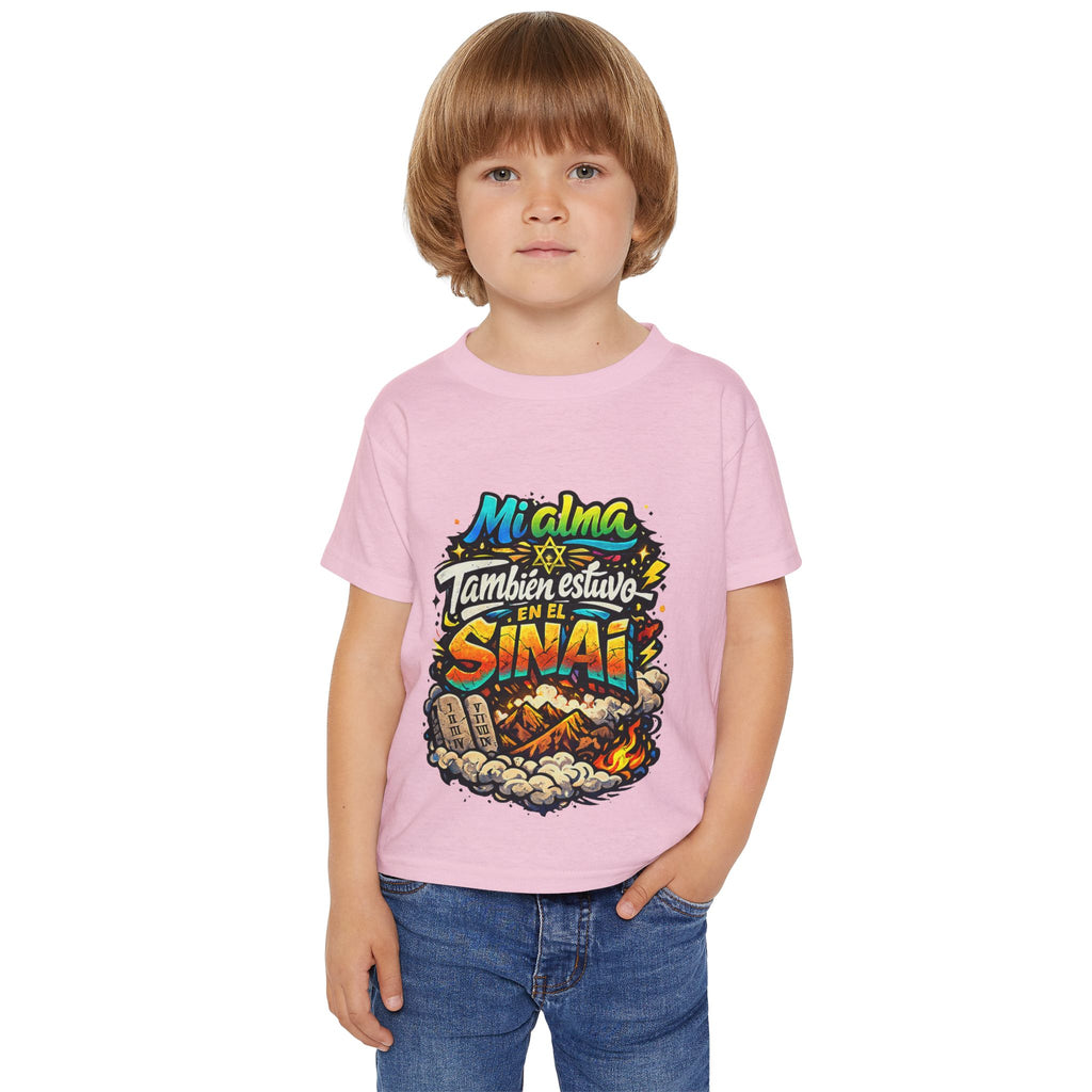 Toddler T-Shirt — "Mi Alma También Estuvo en el Sinaí" Colorful Hebrew-Inspired Kids Tee