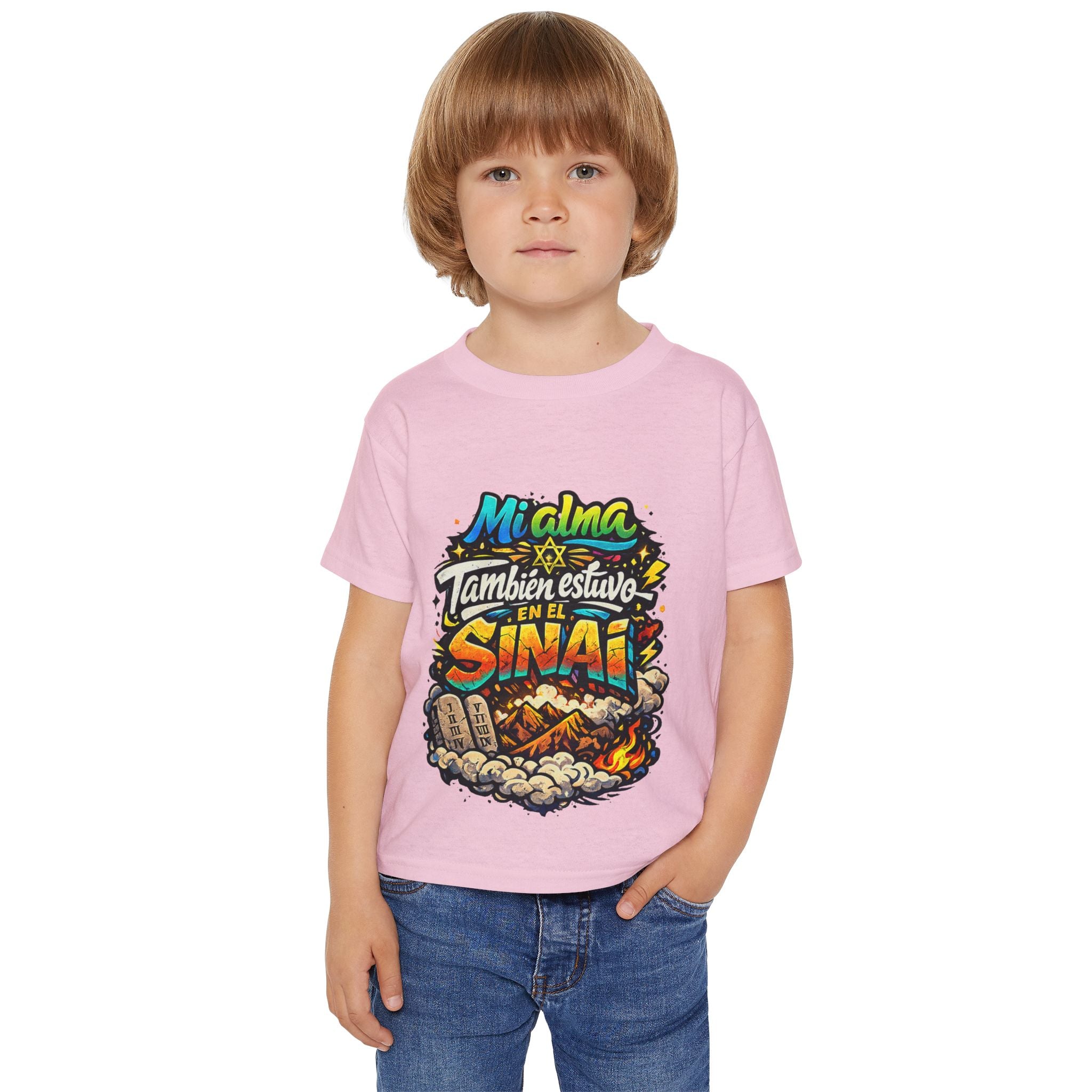 Toddler T-Shirt — "Mi Alma También Estuvo en el Sinaí" Colorful Hebrew-Inspired Kids Tee