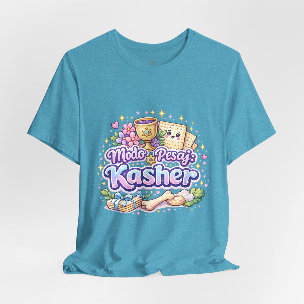 Modo Pesaj: Kasher | Camiseta Judía Kawaii | Diseño Divertido Sin Jametz
