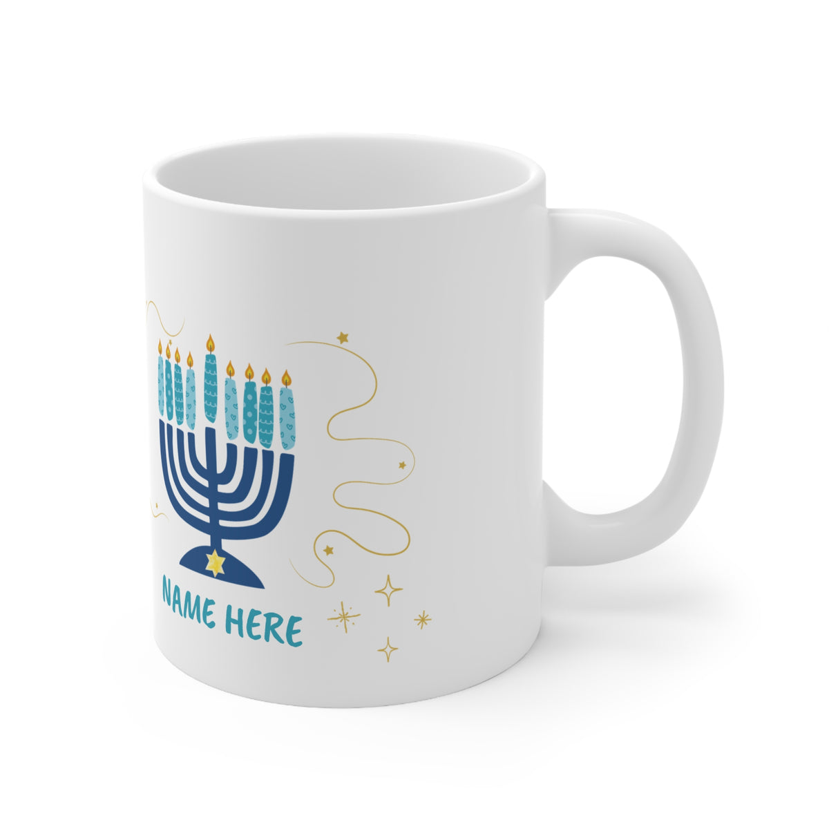Personalized 11oz / 15oz Hanukkah Mug | «The Servant Light»