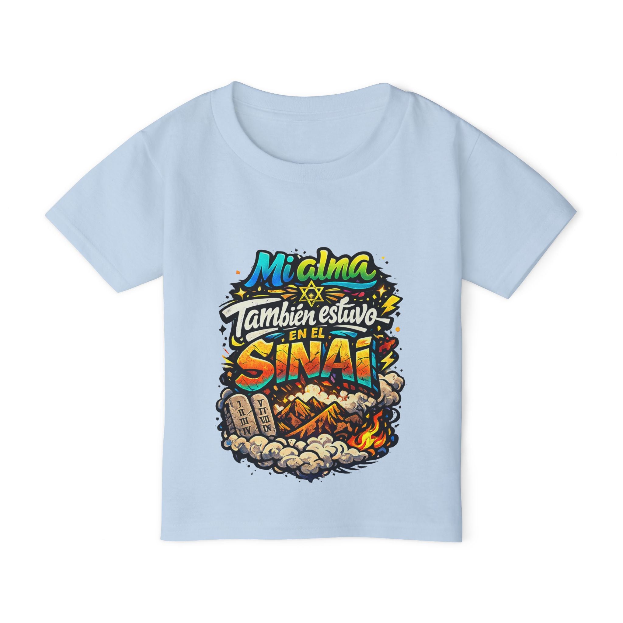 Toddler T-Shirt — "Mi Alma También Estuvo en el Sinaí" Colorful Hebrew-Inspired Kids Tee