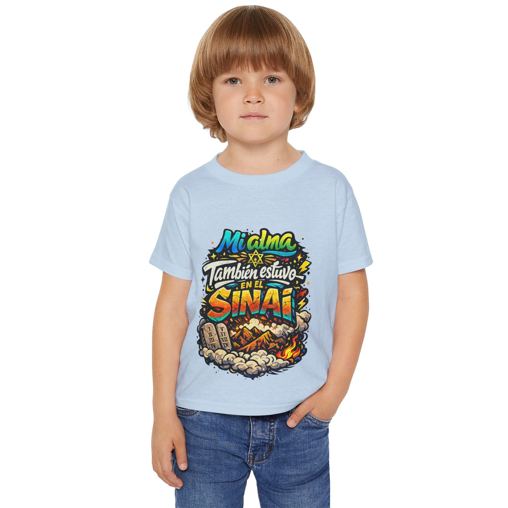 Toddler T-Shirt — "Mi Alma También Estuvo en el Sinaí" Colorful Hebrew-Inspired Kids Tee