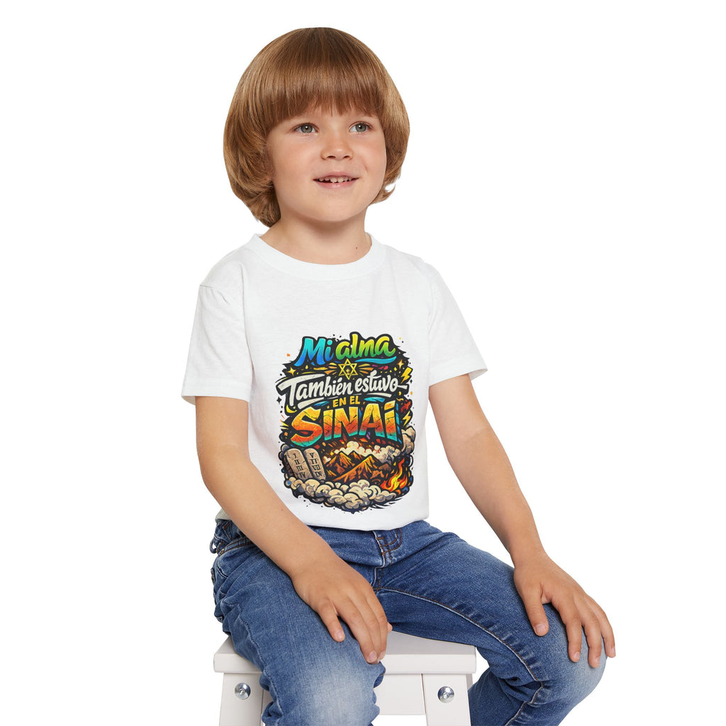 Toddler T-Shirt — "Mi Alma También Estuvo en el Sinaí" Colorful Hebrew-Inspired Kids Tee