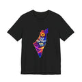Israel Pride Map T‑Shirt — "עם ישראל חי" Floral Star of David Tee