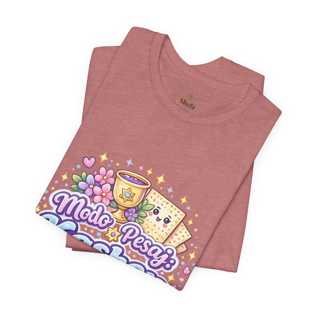 Modo Pesaj: Kasher | Camiseta Judía Kawaii | Diseño Divertido Sin Jametz